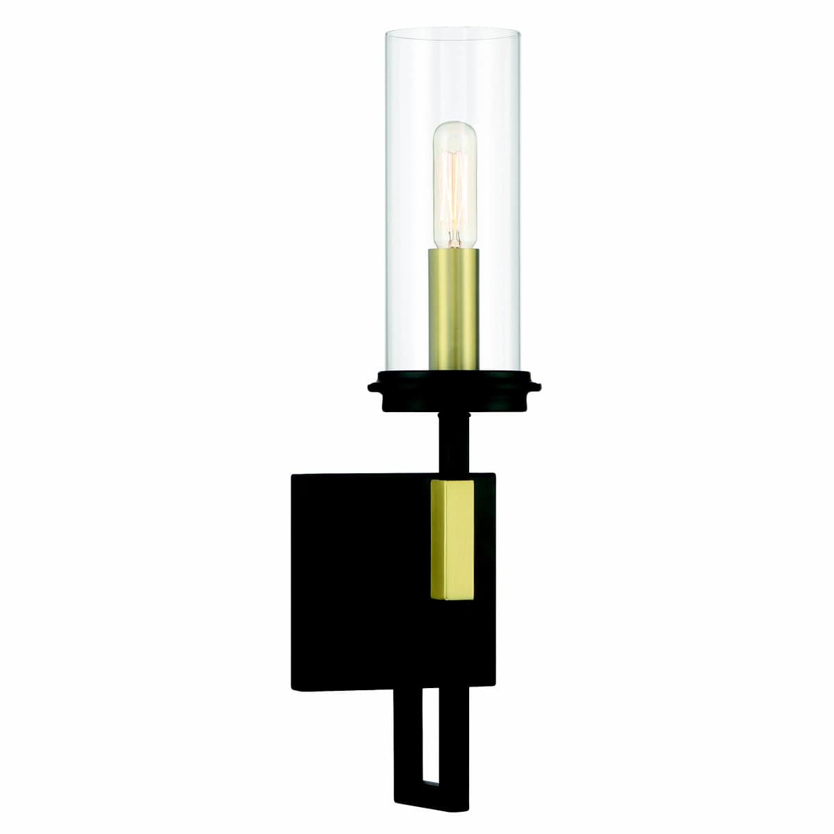 Minka-Lavery | Hillstone Wall Sconce — Sand Coal and Soft Brass