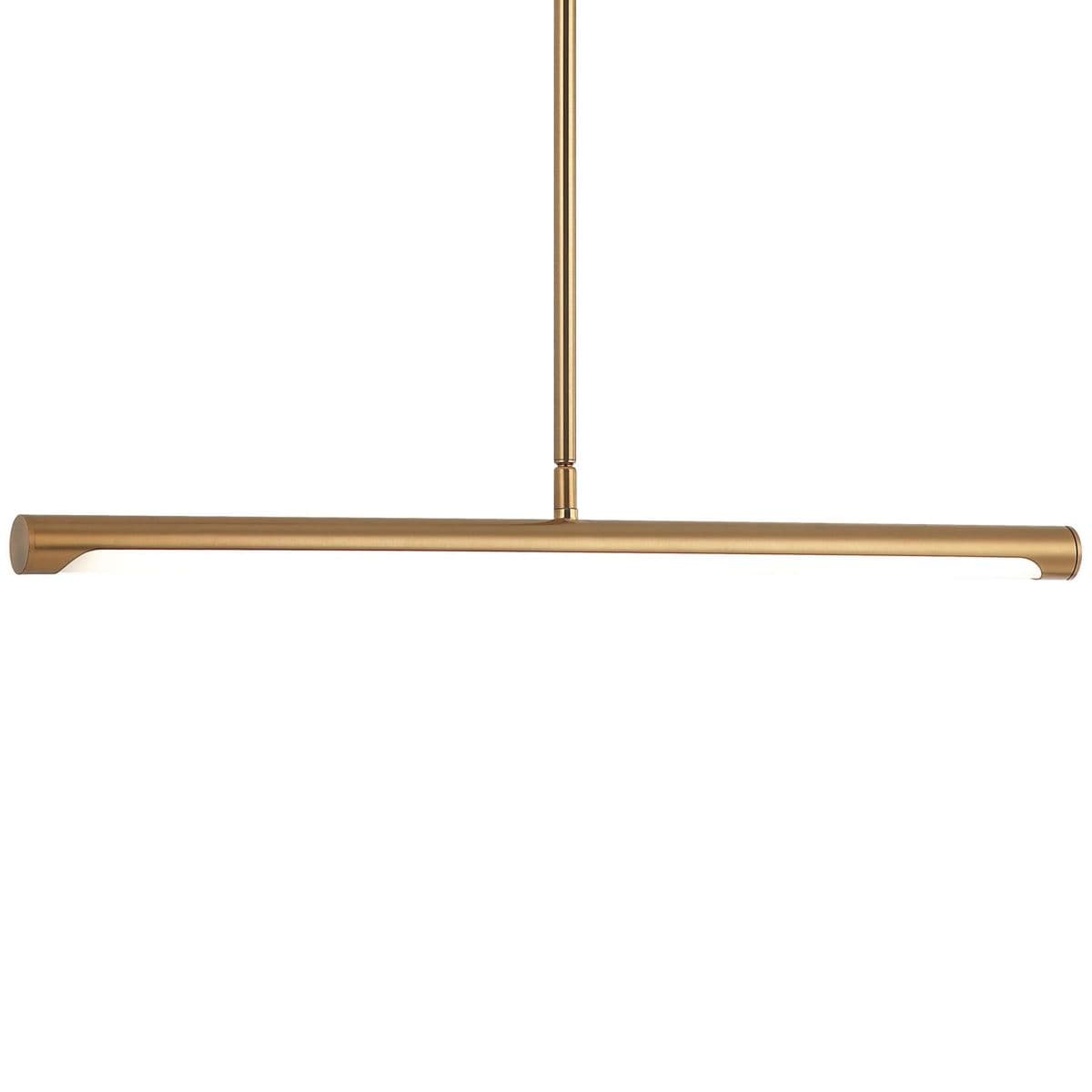 Huxe Novey Led Linear Suspension — Aged Gold Brass, 24 in