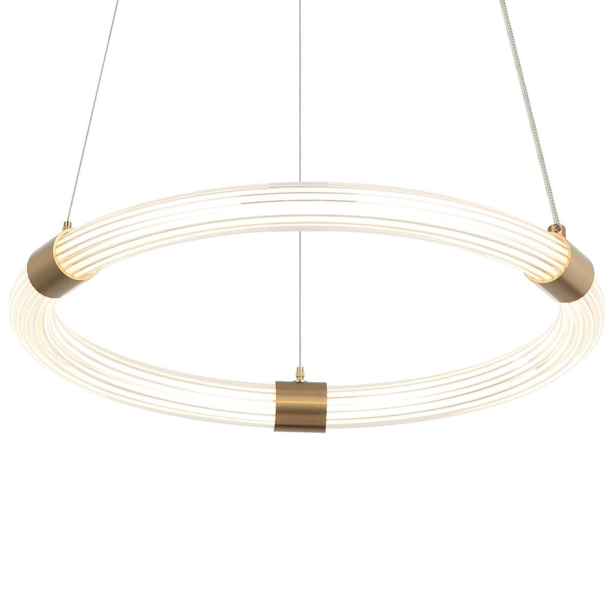 Huxe | Papilla LED Chandelier — Aged Gold Brass, 16 in