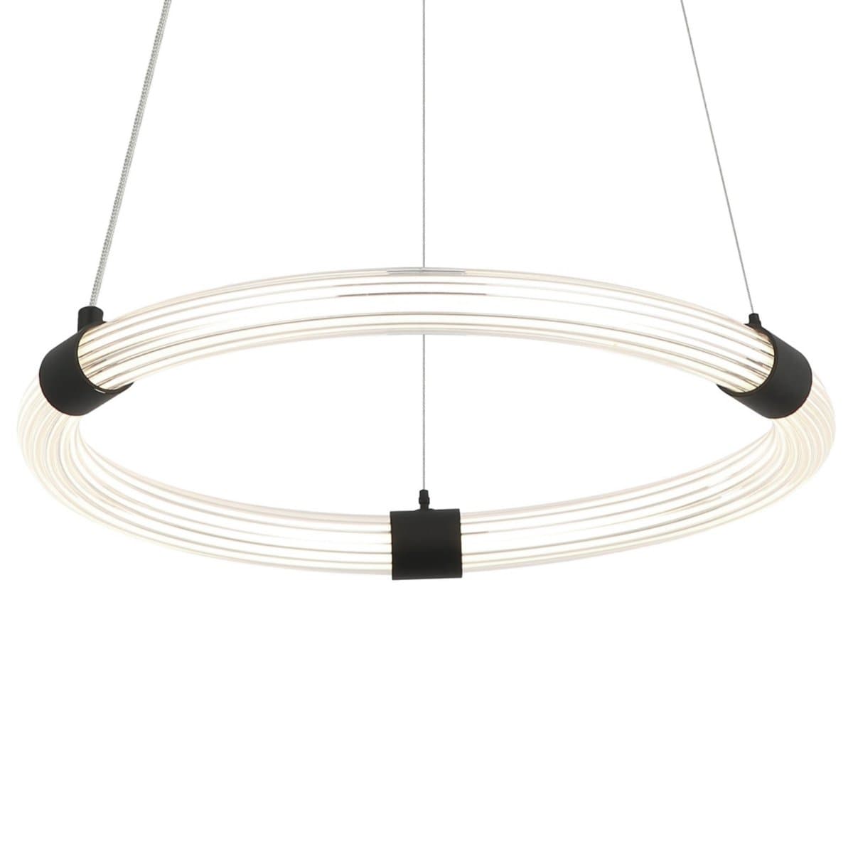 Huxe | Papilla LED Chandelier — Matte Black, 16 in