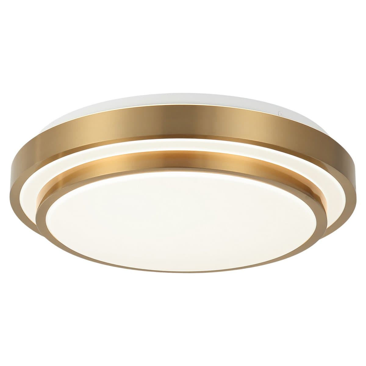 Huxe | Pentos LED Flushmount — Aged Gold Brass, 15 in