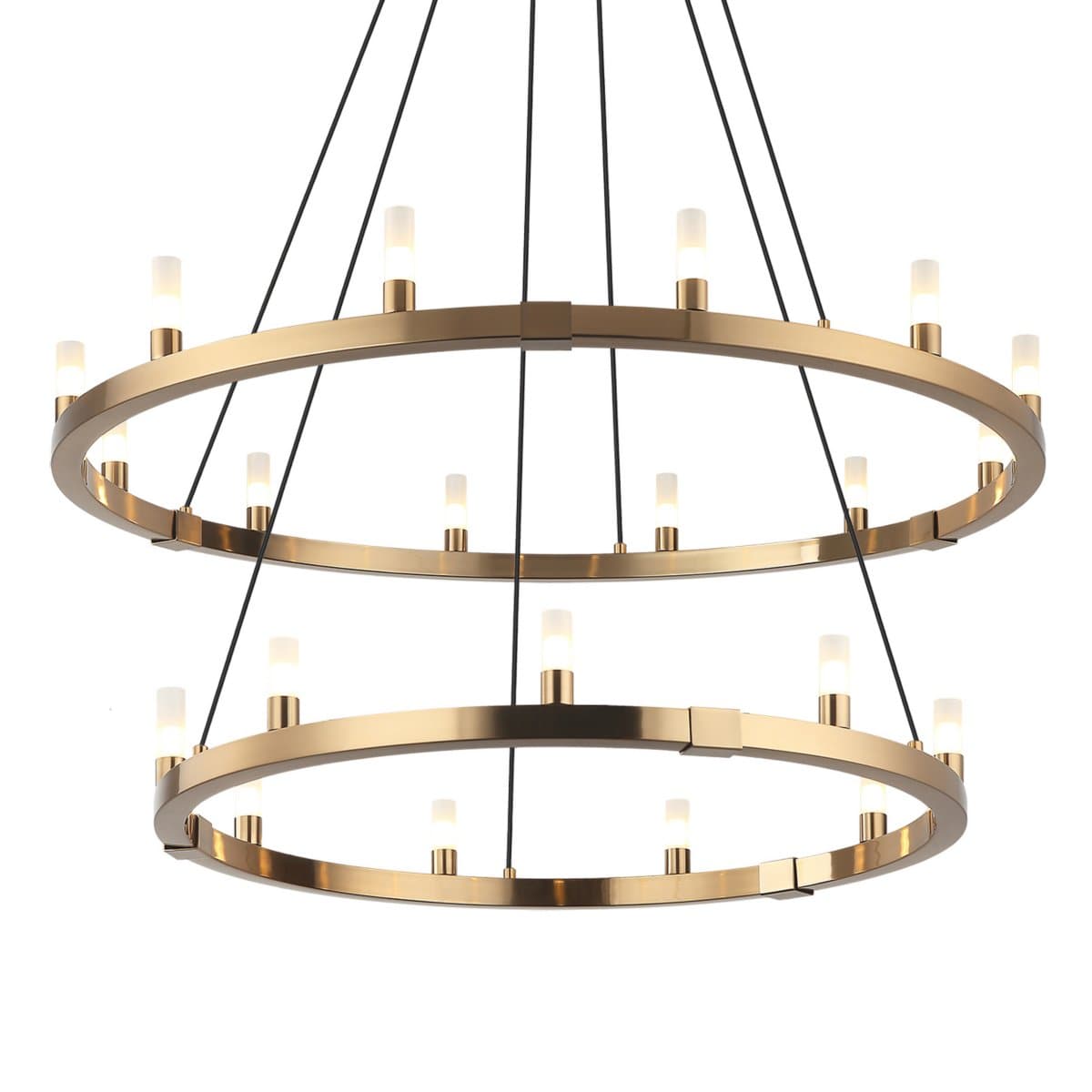 Alder & Ore | Maurer Round Double Chandelier — Matte Black - alternate view