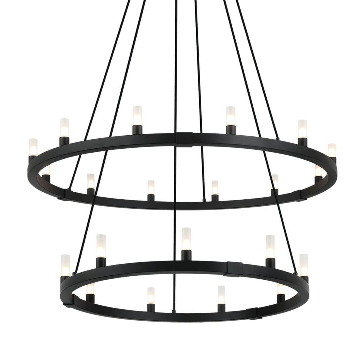 Alder & Ore | Maurer Round Double Chandelier — Matte Black