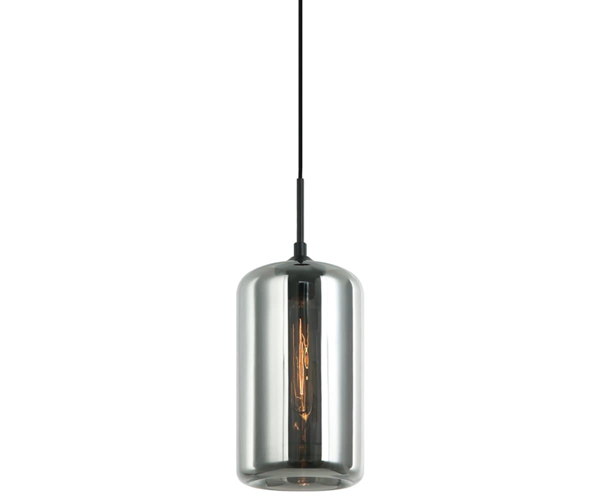 Huxe | Cipriana Organic Charm Cylinder Mini Pendant — Smoke