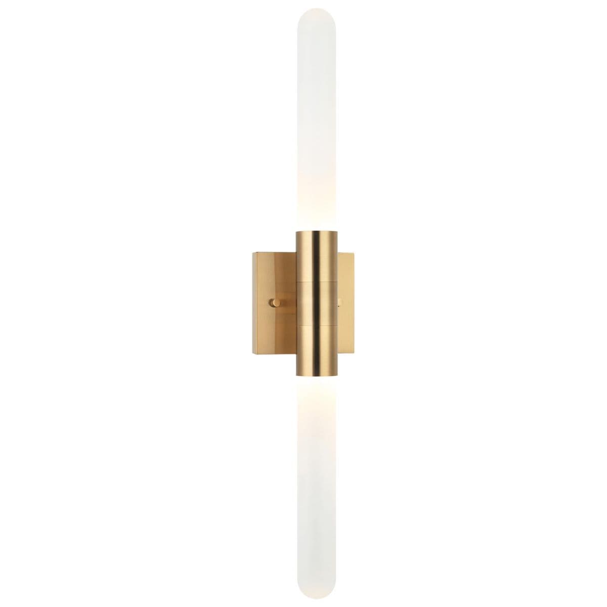 Matteo Lighting | Aydin LED Double Wall Sconce — Aged Gold Brass