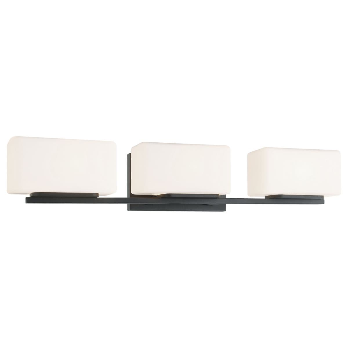 Matteo Lighting Chiclet Vanity Light — Matte Black, 3
