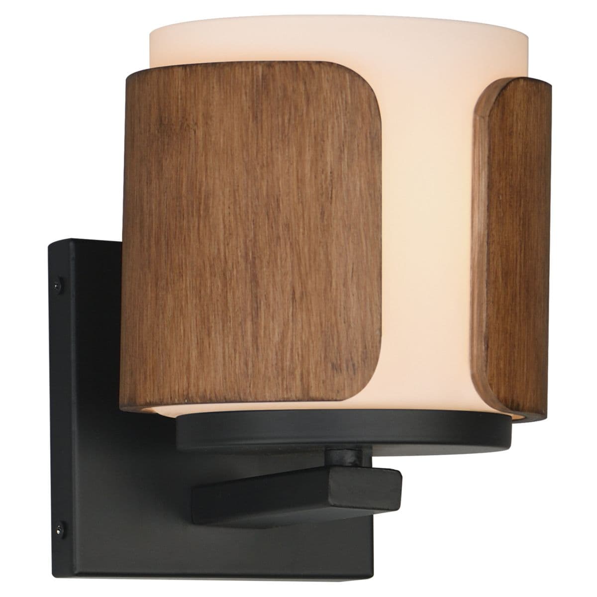 Maxim Lighting Draughtsman Wall Sconce — Walnut with Black