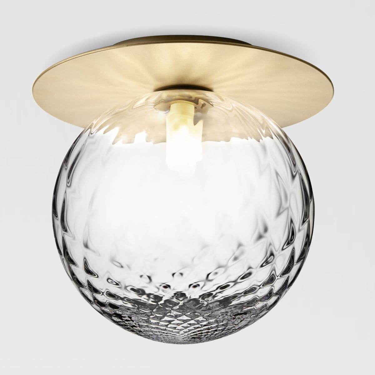 Nuura Liila Wall / Flushmount — Optic Clear, Nordic Gold, Large