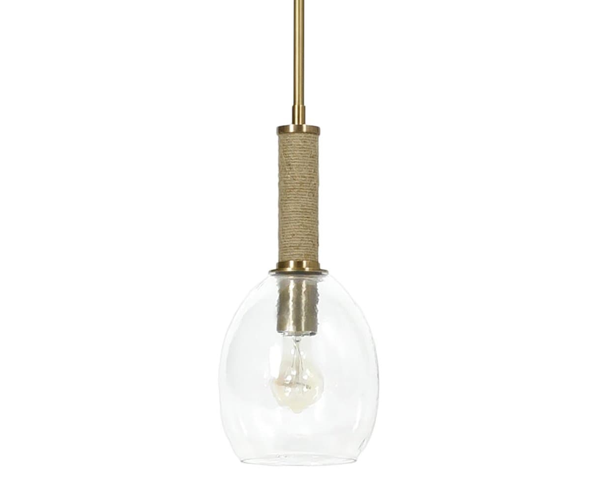 Palecek | Bronson Glass Mini Pendant — Brass