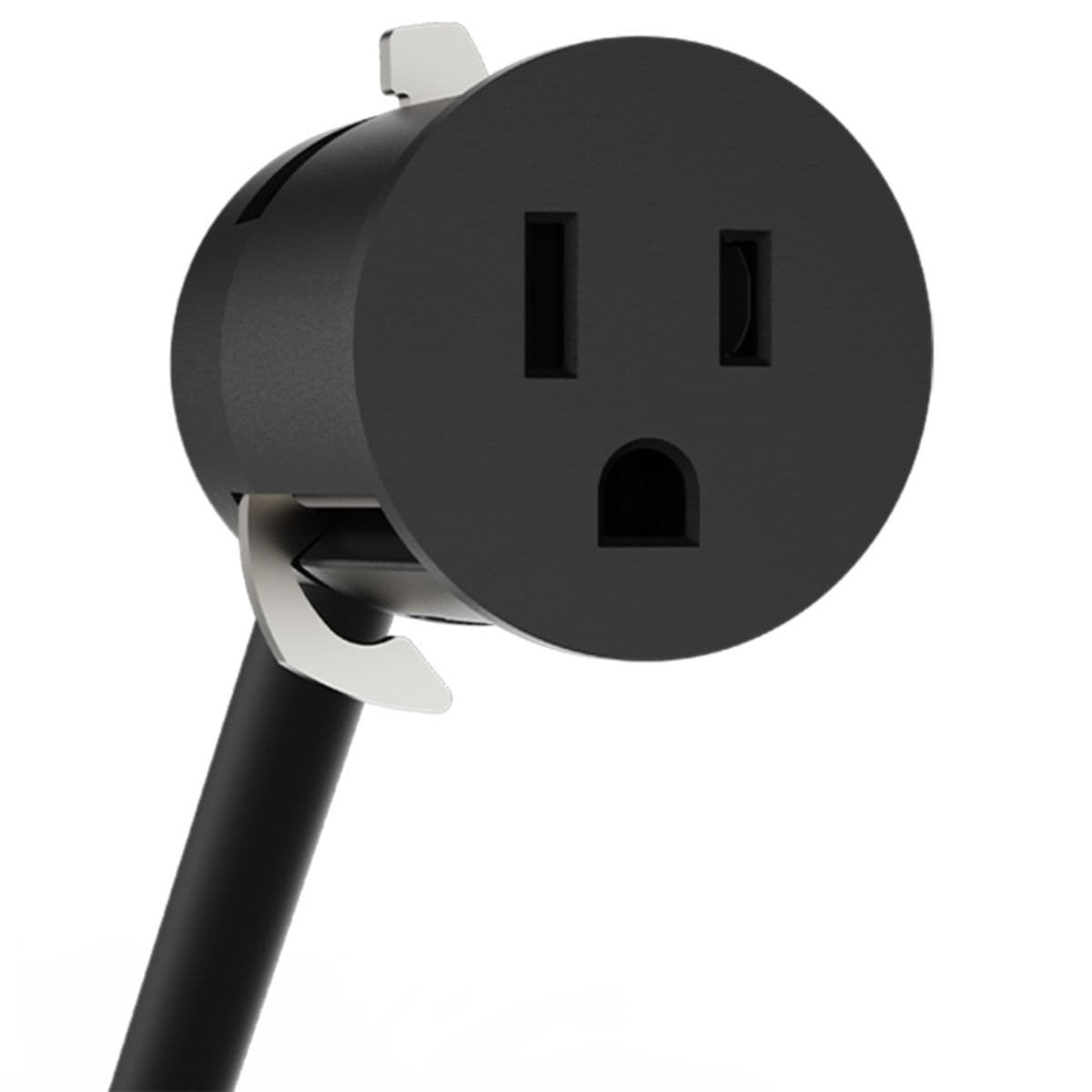 Prado Unfit Single Outlet without Cover Plate — Black