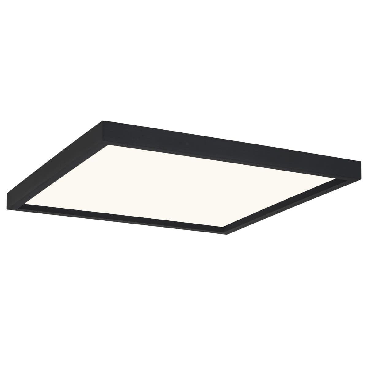 Quoizel Outskirts Led Square Flushmount — Earth Black, Large