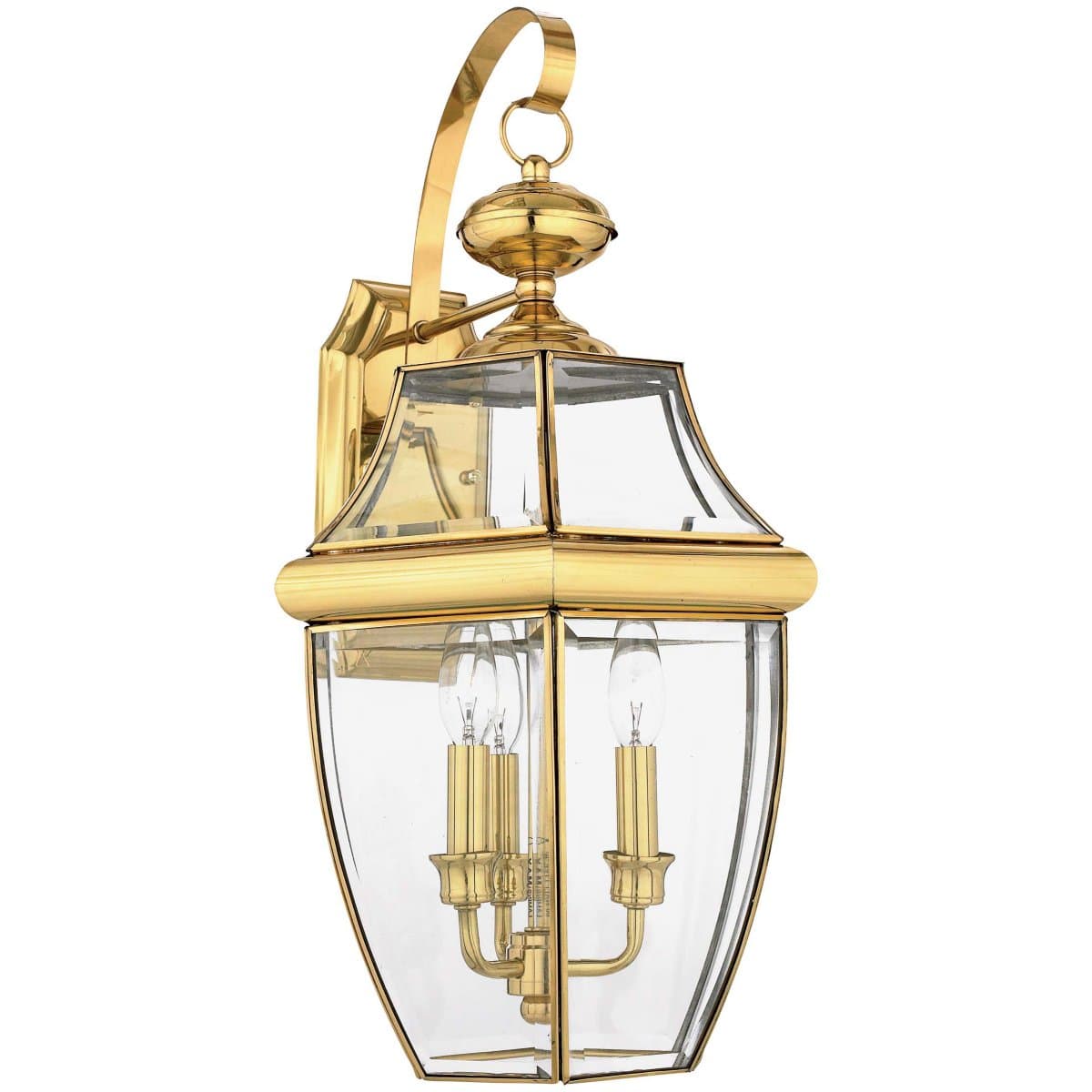 Quoizel | Newbury Outdoor Wall Sconce — Polished Brass, 22.5 Inch