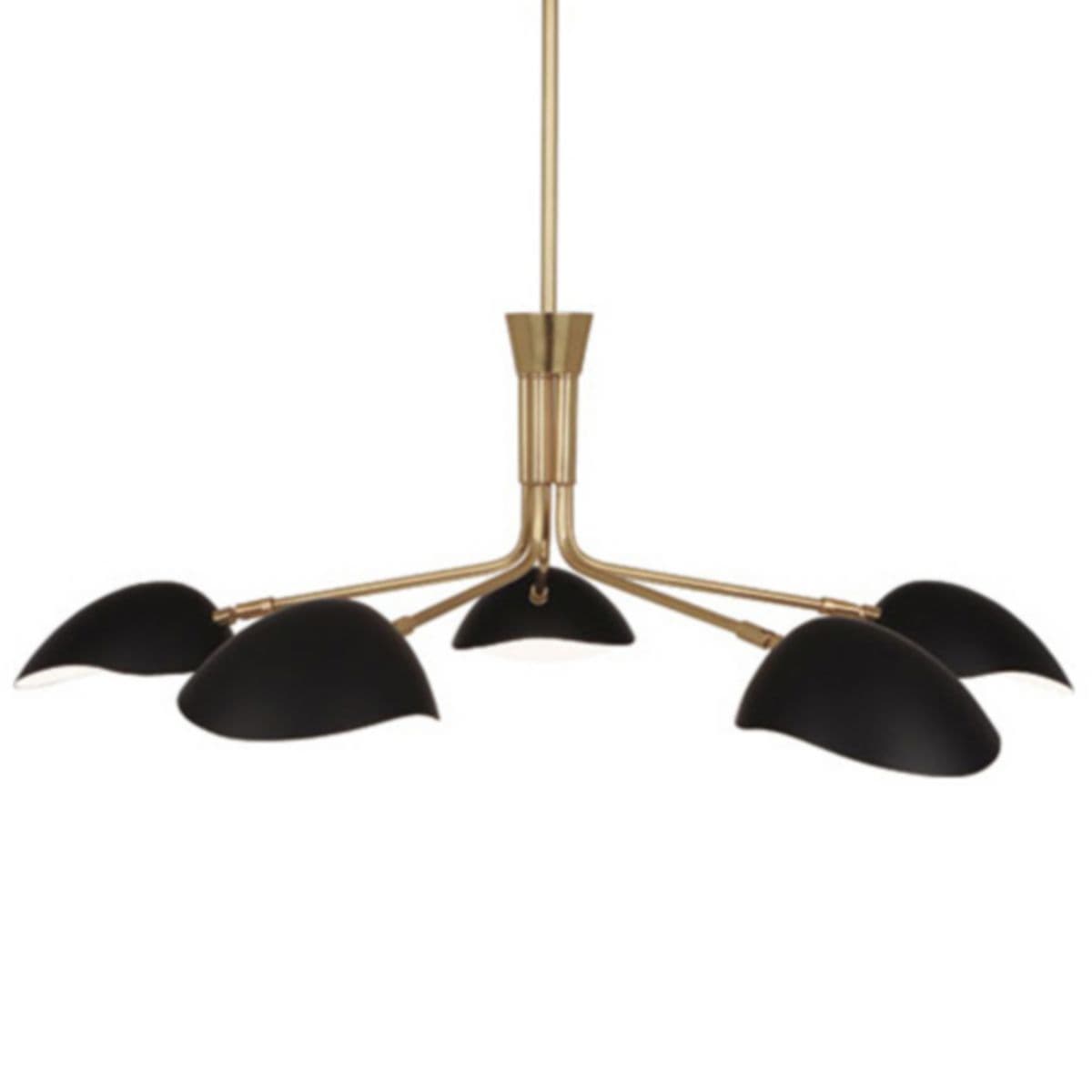 Robert Abbey Rico Espinet Racer Chandelier — Modern Brass