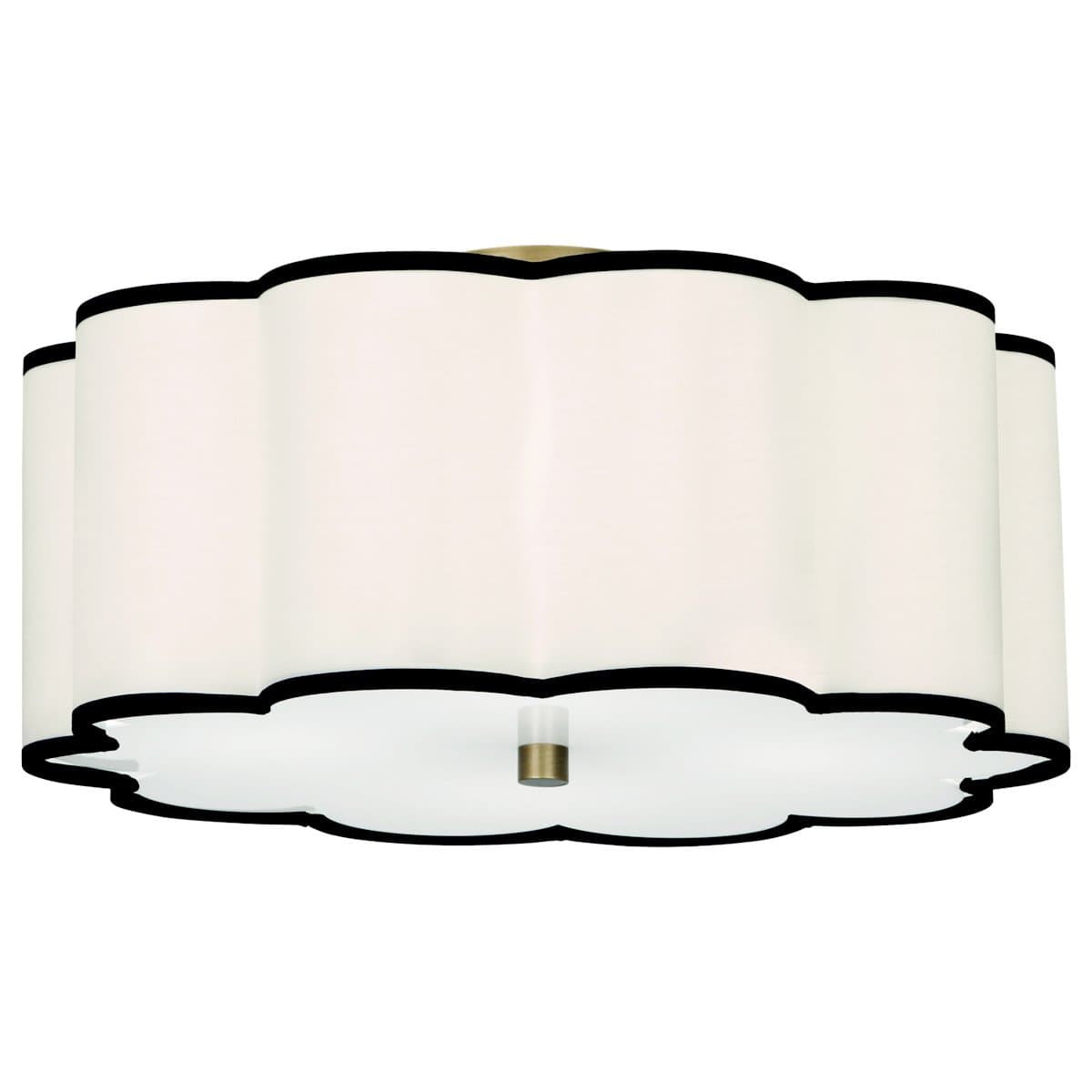 Robert Abbey | Axis Flushmount — Aged Brass with Fondine Fabric, 20 in