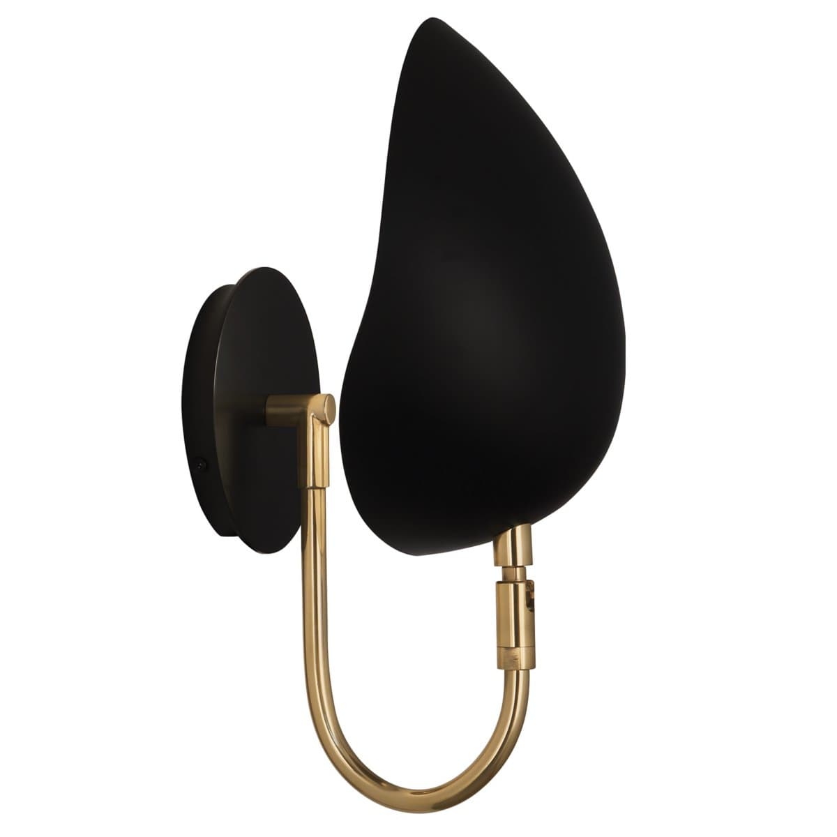 Robert Abbey | Rico Espinet Racer Adjustable Wall Sconce — Modern Brass with Matte Black