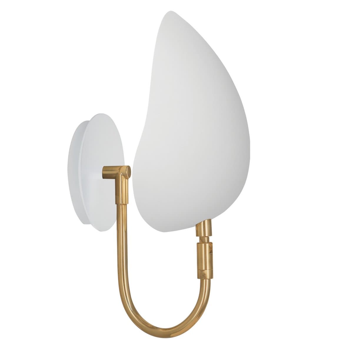 Robert Abbey | Rico Espinet Racer Adjustable Wall Sconce — Modern Brass with Satin White