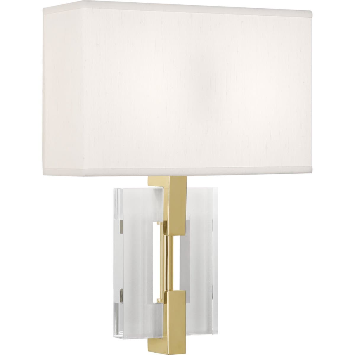 Robert Abbey | Lincoln Wall Sconce — Pearl, Modern Brass