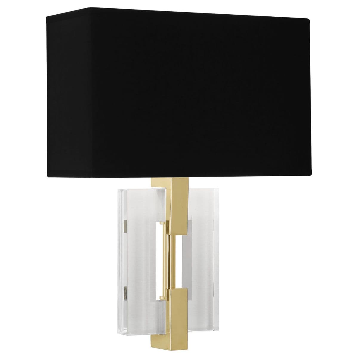 Robert Abbey Lincoln Wall Sconce — Black, Modern Brass