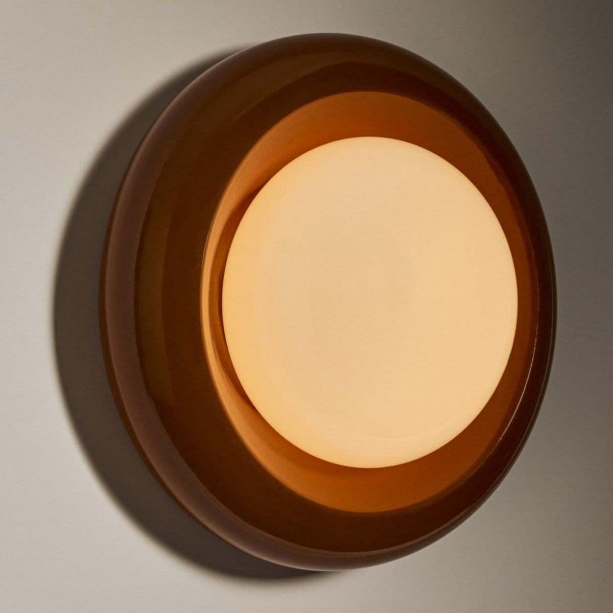 Roll & Hill Humboldt Led Wall Sconce — Cinnamon Ceramic, 240 Volt