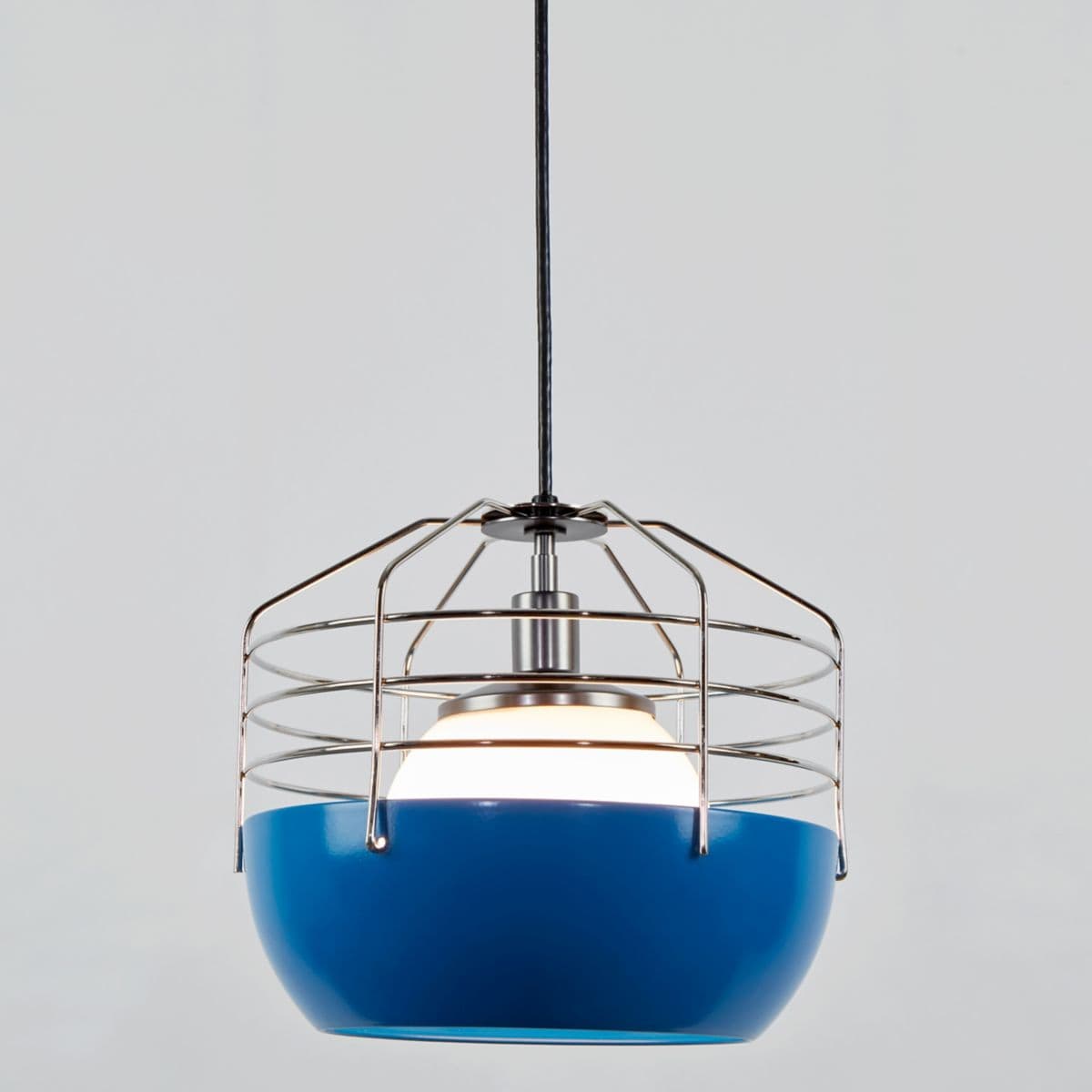 Roll & Hill | Bluff City 14-Inch Pendant — Blue/Nickel