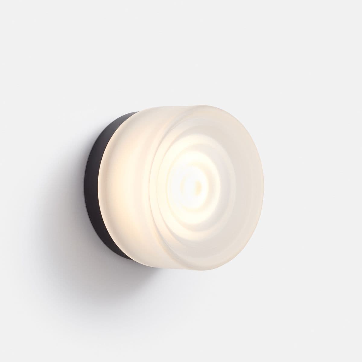 Rbw Ripple Led Wall Sconce — Frosted, Black Anodized