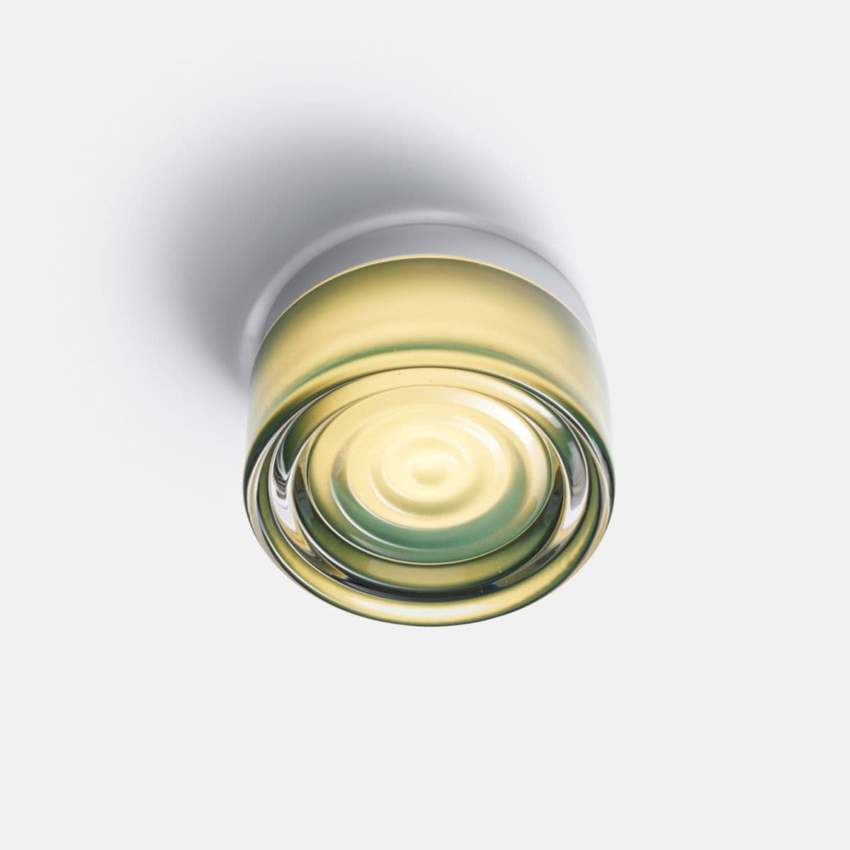 Rbw Ripple Led Flushmount — Jade, Natural Anodized
