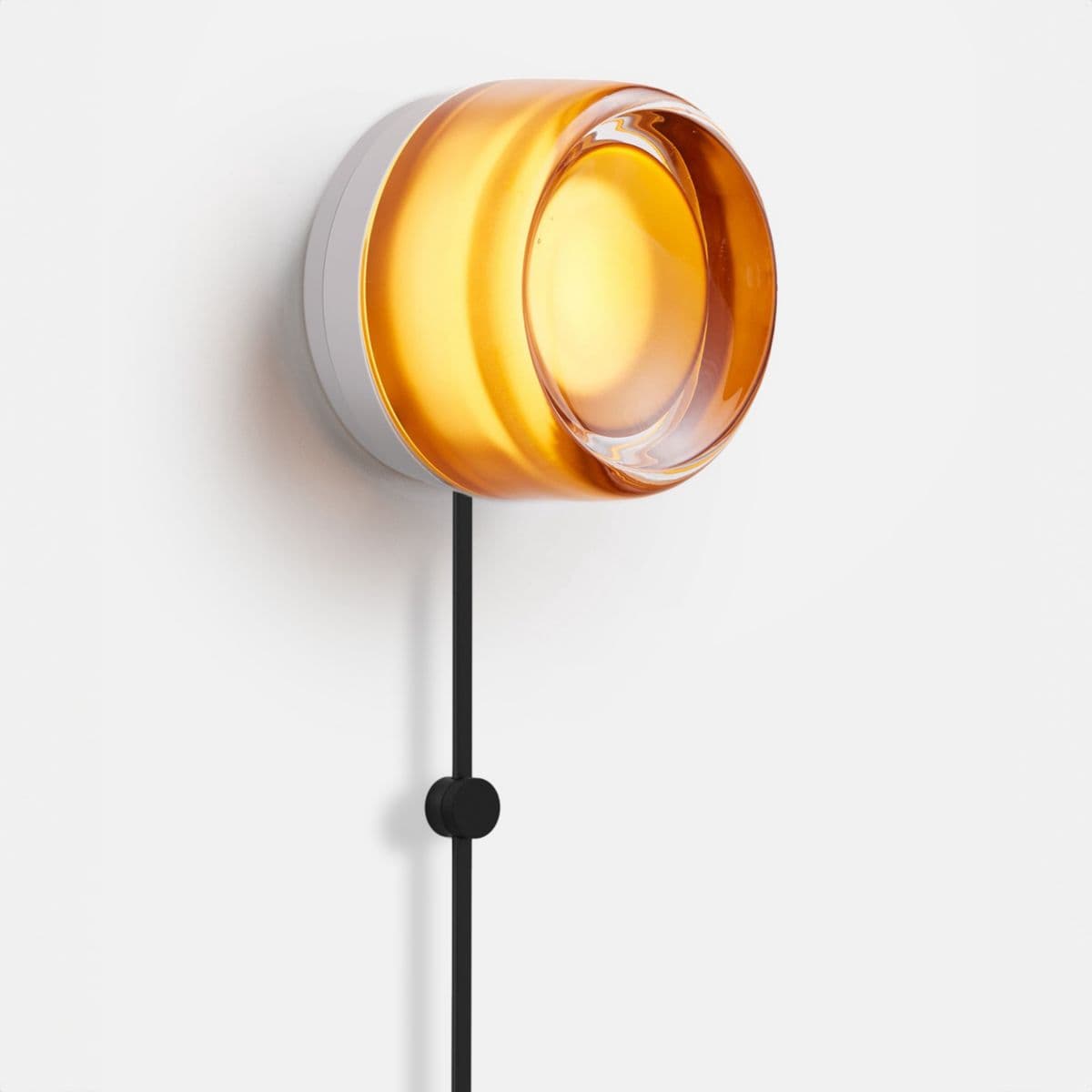 RBW | Dimple Corded LED Wall Sconce — Amber, Natural Anodized, Bottom