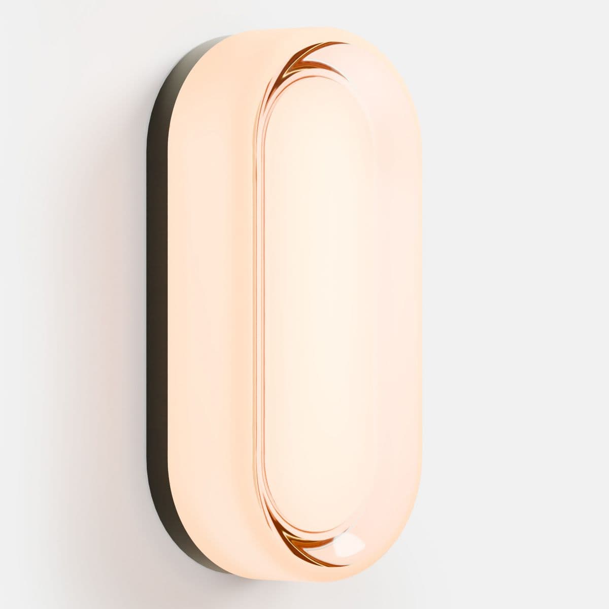 Rbw Dimple Dash Led Wall Sconce — White Interior, Smooth Black, 0.1 Dimming, 0-10V