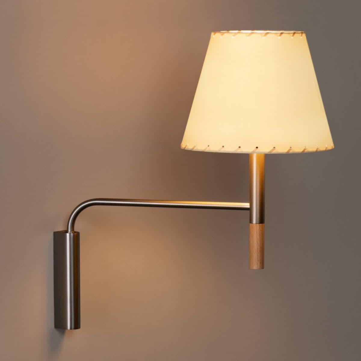 Santa & Cole | BC1 P1 Wall Light — Stitched Beige Cardboard