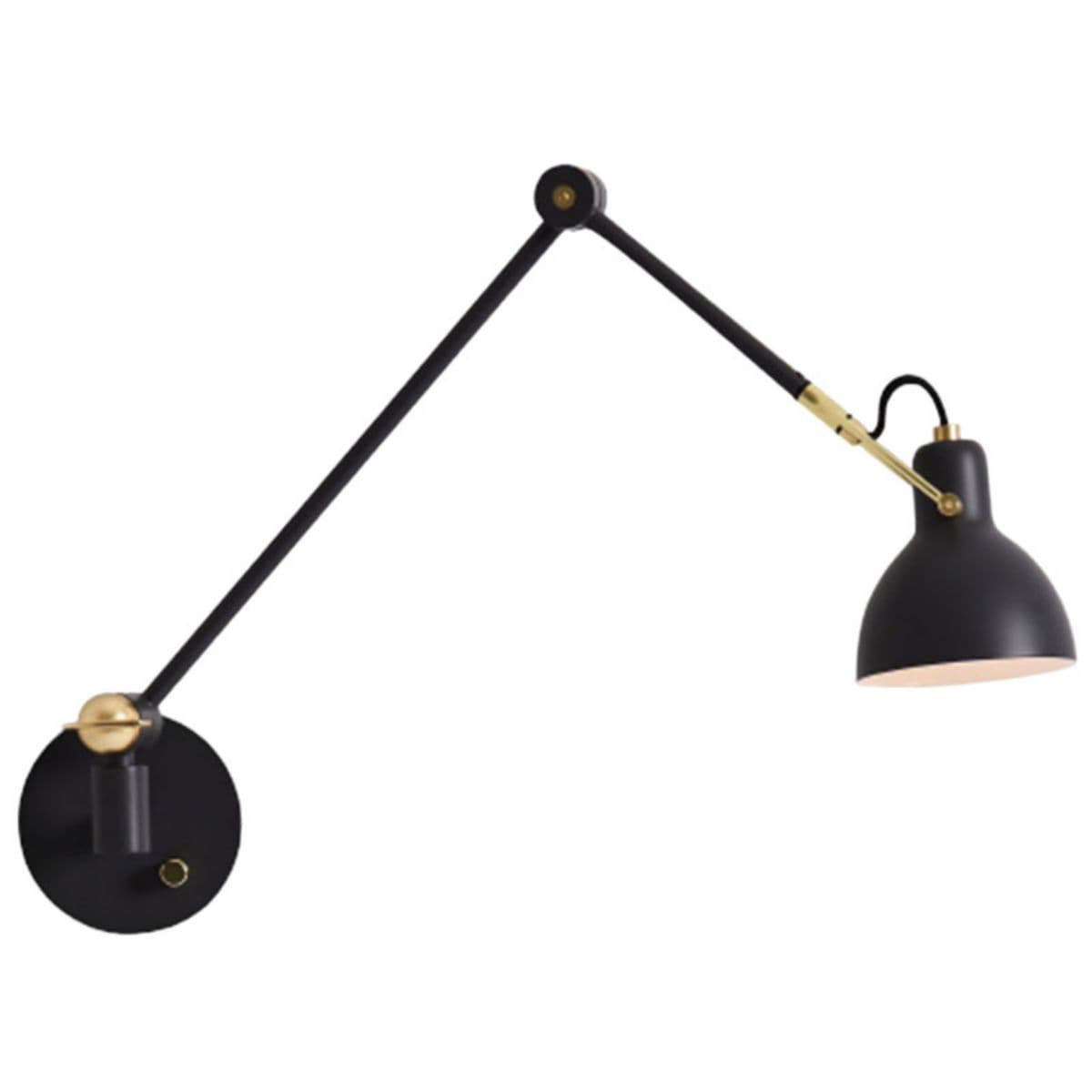 Seed Design | Laito Gentle Adjustable Wall Sconce — Black with Gold