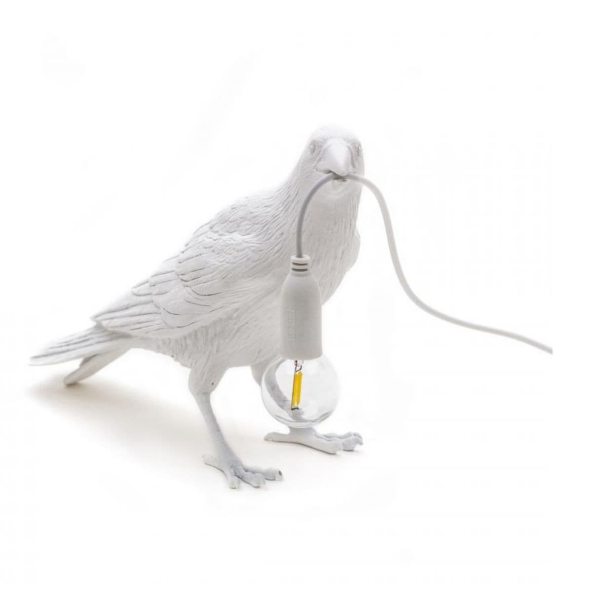 Seletti | Bird Outdoor Table Lamp — White, 12 in