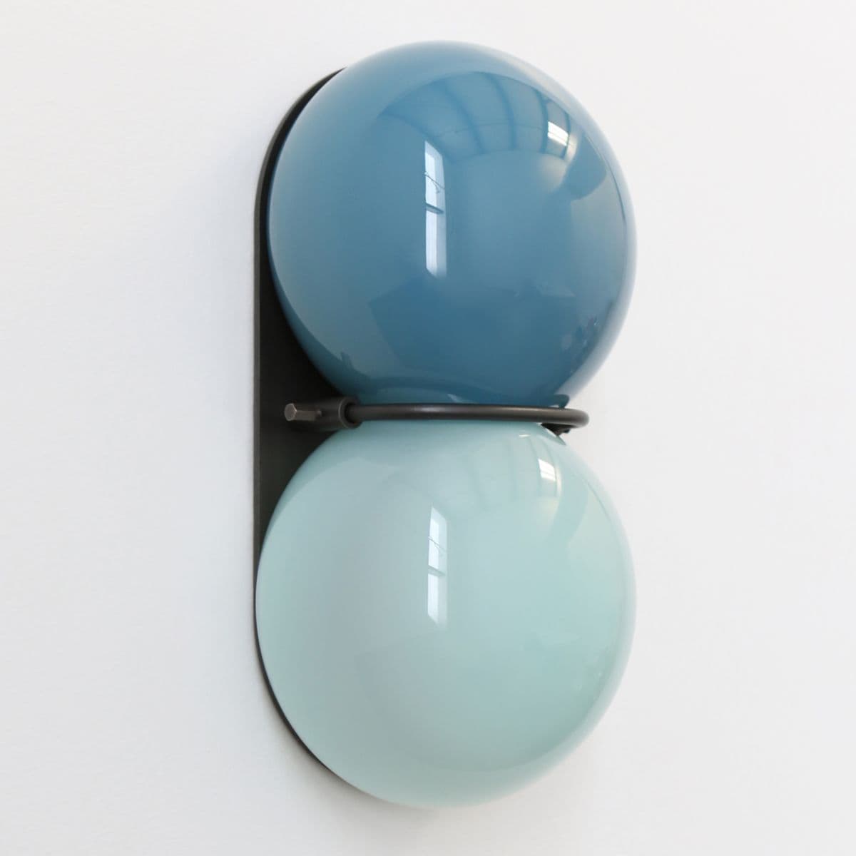 SkLO | Twin Wall Sconce — Celadon / New Blue, Dark Oxidized