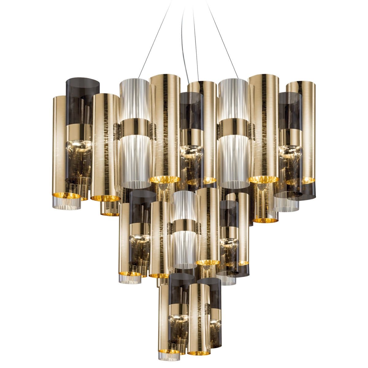 Slamp | La Lollo LED Chandelier — Gold and Fume