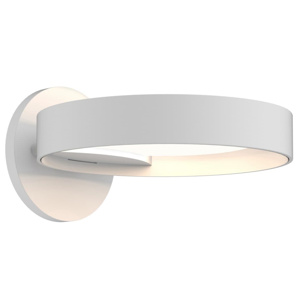 SONNEMAN Lighting | Light Guide Ring LED Wall Sconce — Satin White Interior, Satin White