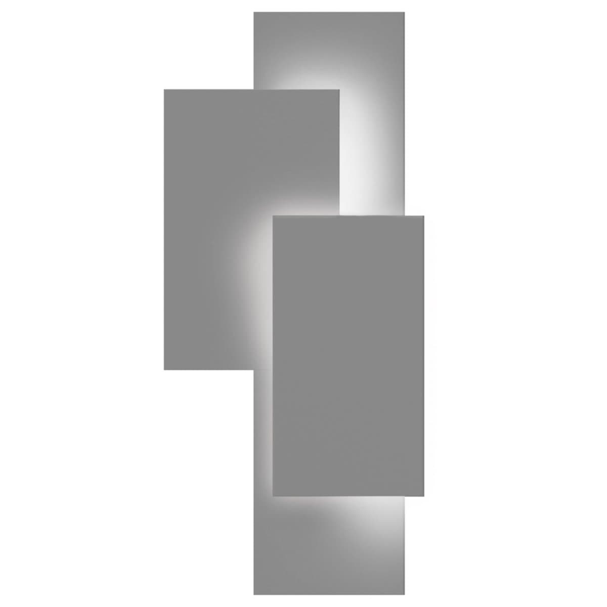 SONNEMAN Lighting | Offset Panels Indoor/Outdoor LED Sconce — Textured Gray