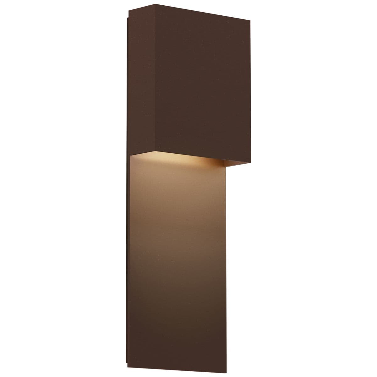 Sonneman Lighting Flat Box Indoor/Outdoor Led Panel Sconce by Sonneman Lightin — Textured Bronze