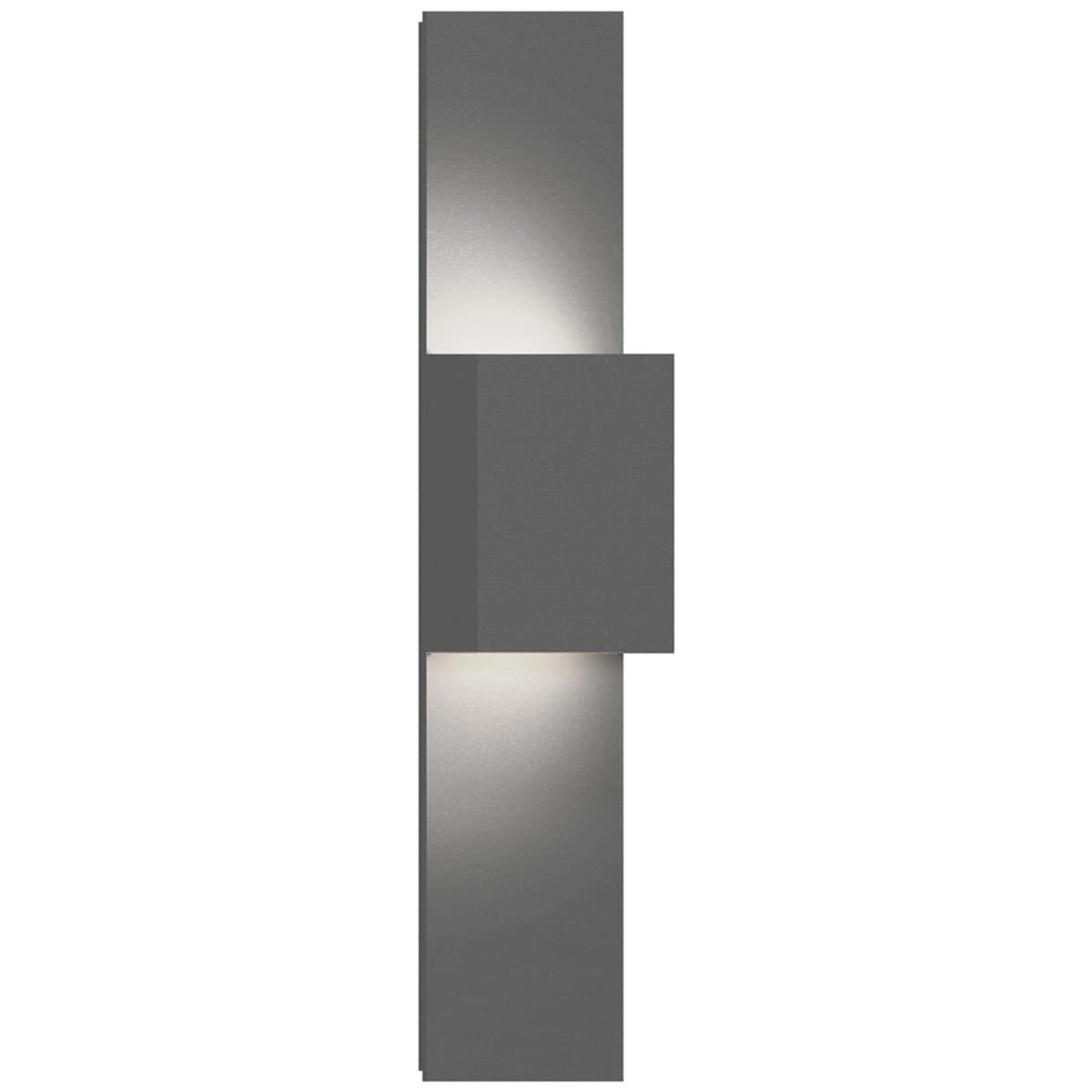 SONNEMAN Lighting | Flat Box 2-Light Indoor/Outdoor LED Panel Sconce — Textured Gray