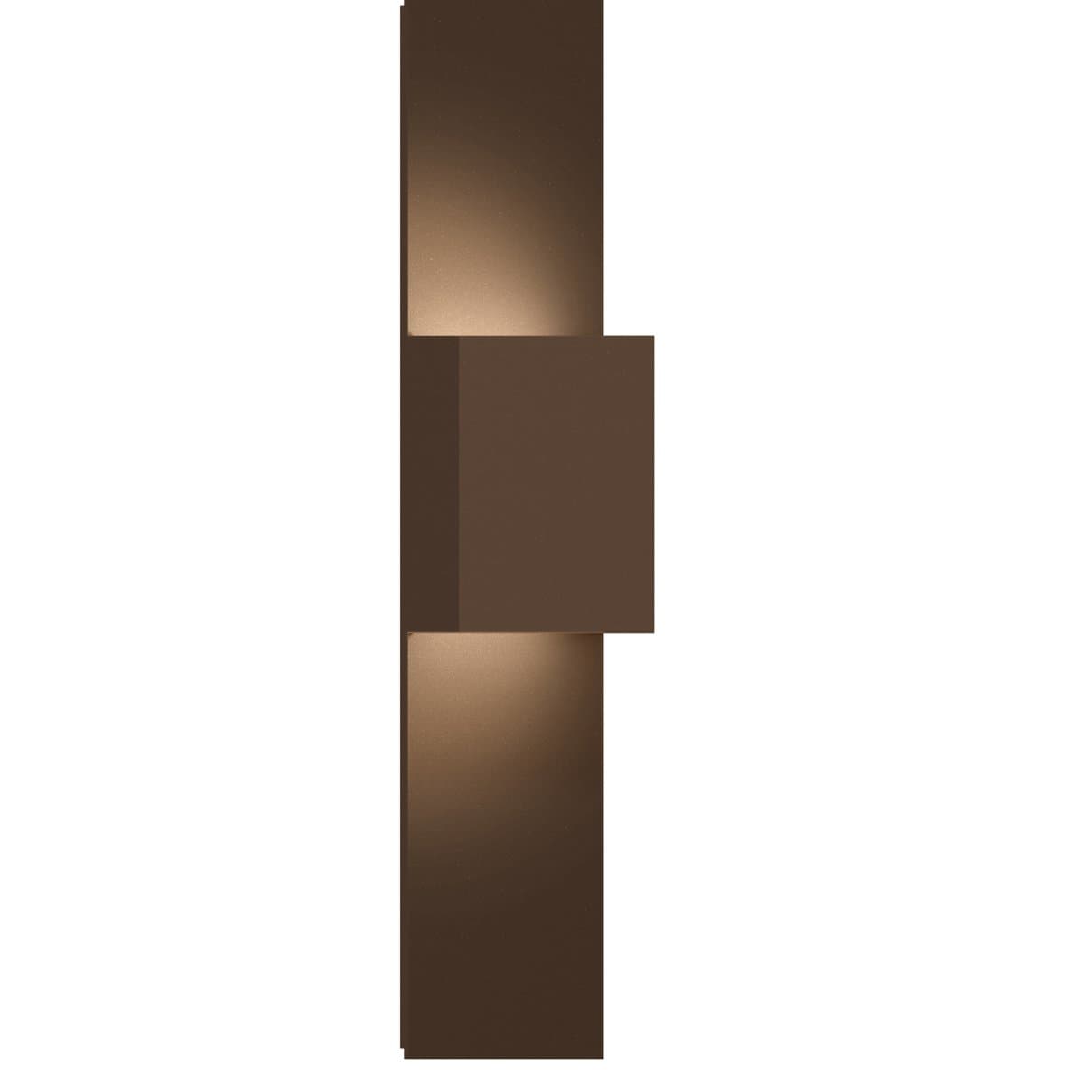 SONNEMAN Lighting | Flat Box 2-Light Indoor/Outdoor LED Panel Sconce — Textured Bronze