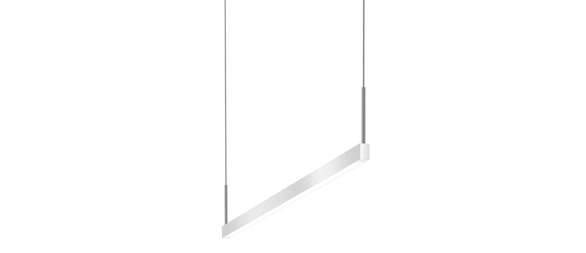 SONNEMAN Lighting | Thin-Line LED Linear Suspension — Bright Satin Aluminum, 8, Two-Sided, 72 Inch
