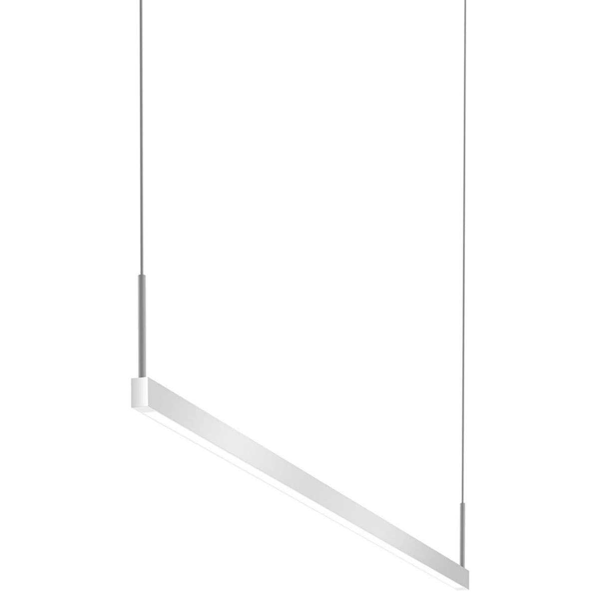 SONNEMAN Lighting | Thin-Line LED Linear Suspension — Bright Satin Aluminum, 4, Two-Sided, 72 Inch