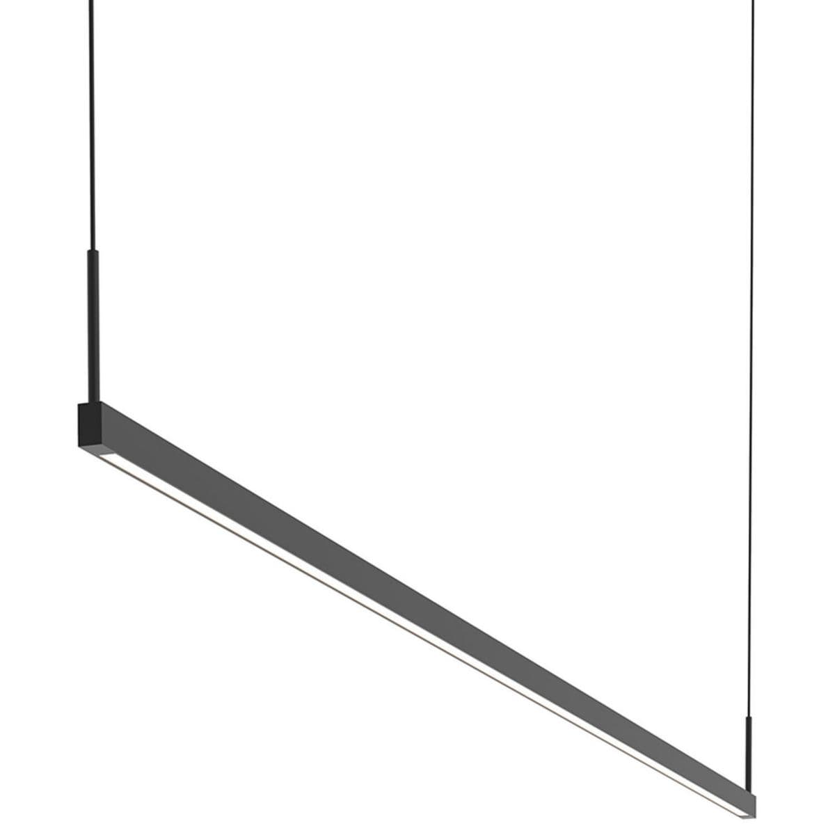 Sonneman Lighting Thin-Line Led Linear Suspension — Satin Black, 6, One-Sided, 72 Inch