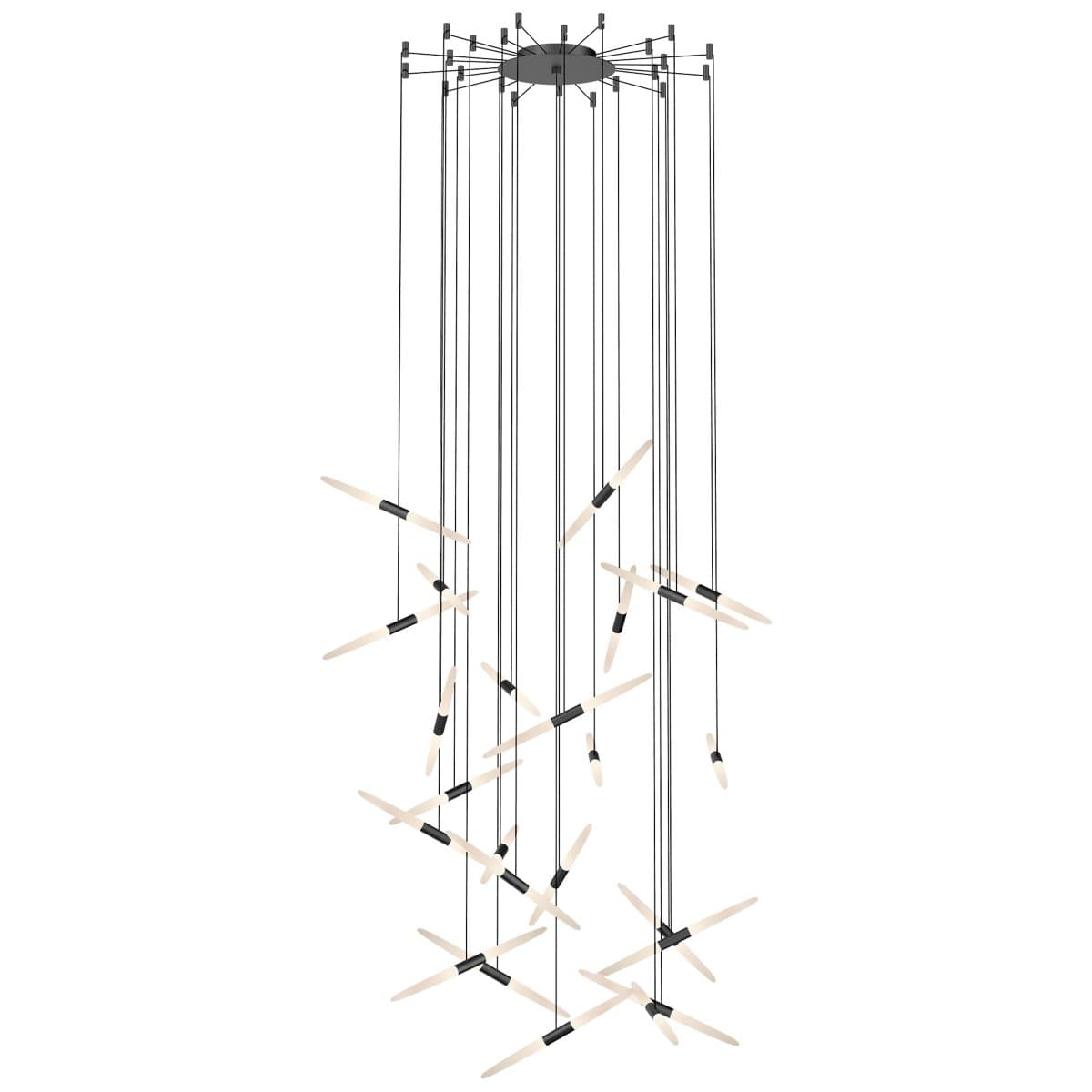 SONNEMAN Lighting | Ballet LED Swag Chandelier — Satin Black, 240 inch, 24 - alternate view