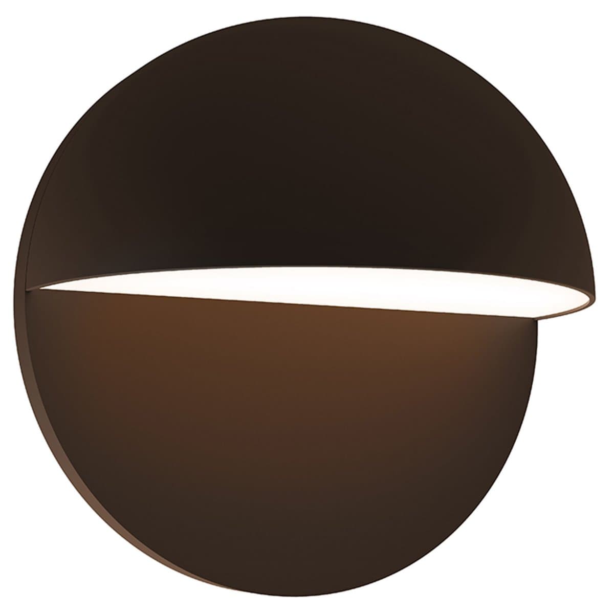 SONNEMAN Lighting | Mezza Cupola LED Outdoor Wall Sconce — Textured Bronze, 8-Inch