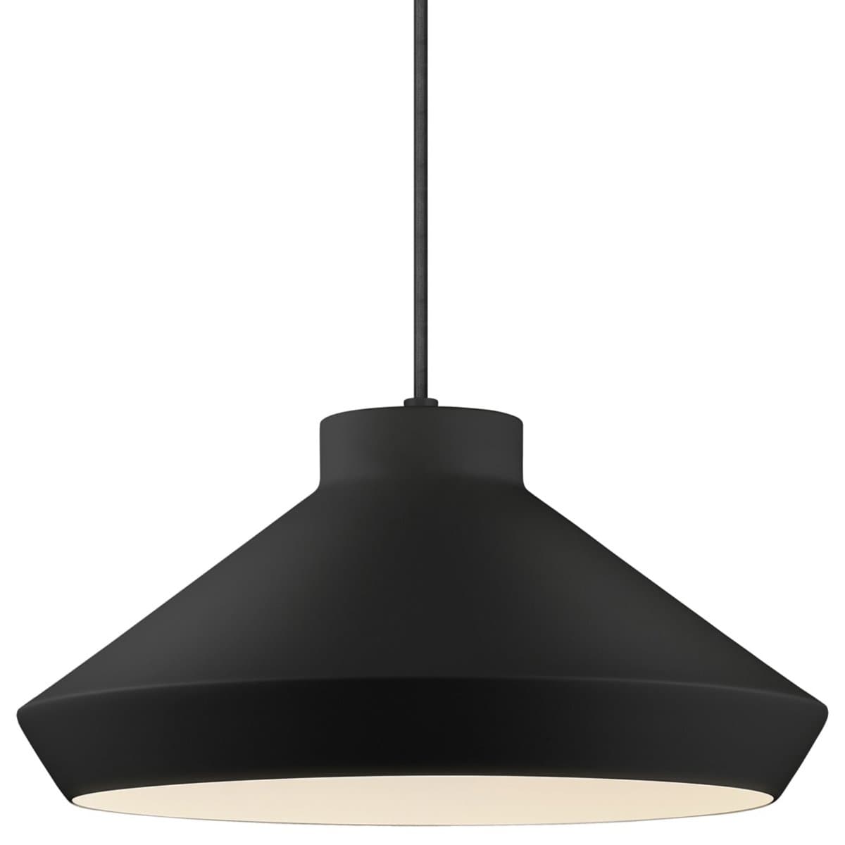 SONNEMAN Lighting | Koma Meiji Pendant — Satin Black w/Black Silk Covered Cord, Incandescent