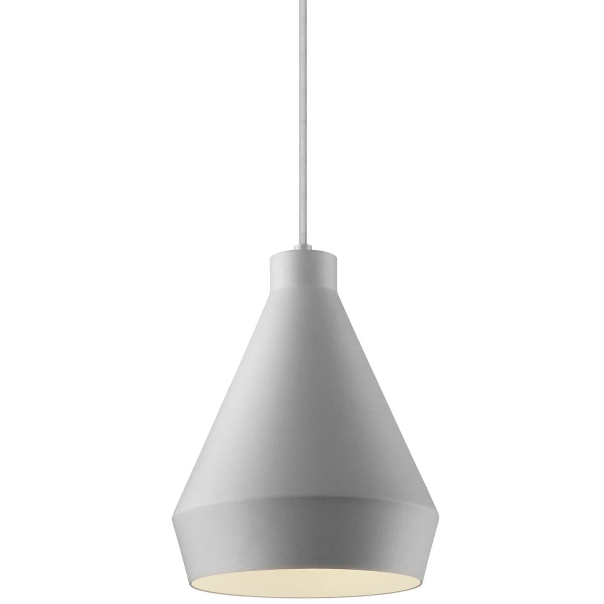 SONNEMAN Lighting | Koma Taisho Pendant — Bright Satin Aluminum w/Silver Silk Covered Cord, LED