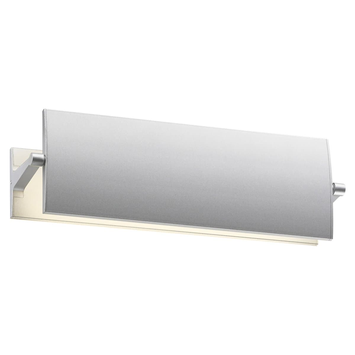 SONNEMAN Lighting | Aileron LED Flat Panel Wall Sconce — Bright Satin Aluminum, 12 inch