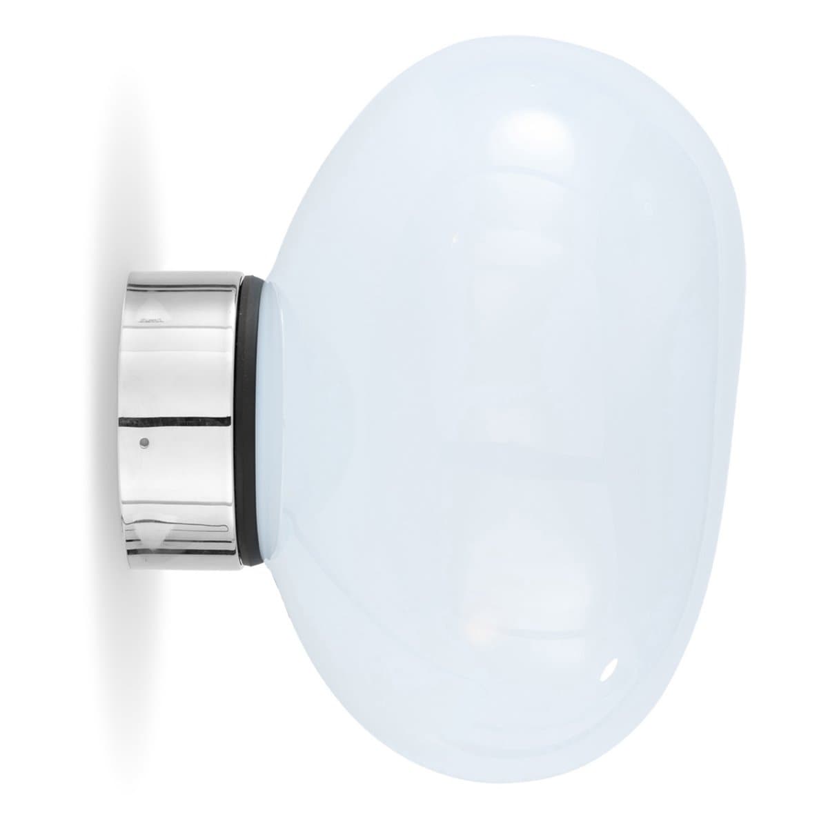 Tom Dixon | Melt LED Surface Wall Sconce — Opal with Silver, 11.8 Inch