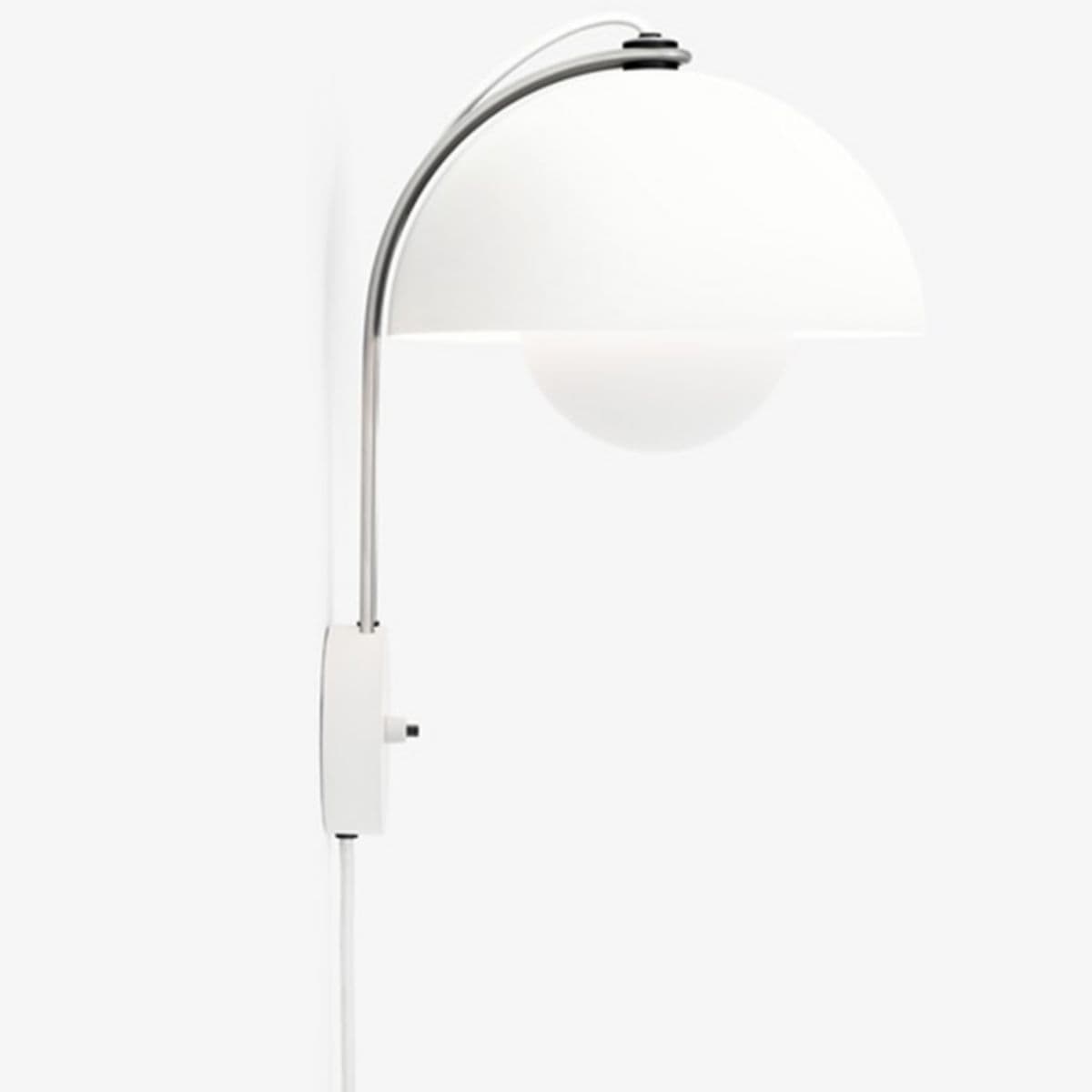 &Tradition | Flowerpot VP8 Plug-In Wall Sconce — Matte White