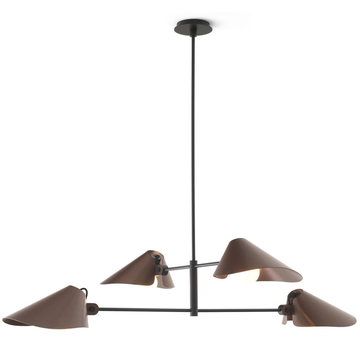 &Tradition Bonnet Chandelier — Bronzed with Black, Medium