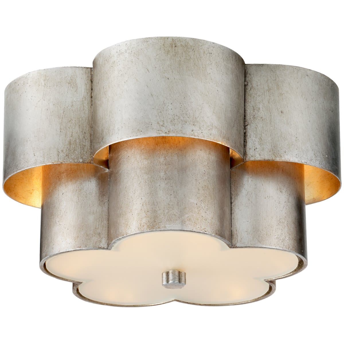 Visual Comfort Signature | Arabelle Flushmount — Burnished Silver Leaf, Small